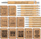PerKoop 200 Pcs Inspirational Notebooks and Motivational Pens - Thank You Bamboo Pen Kraft Notebooks for Employee Gifts
