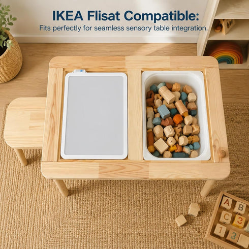 RANGRANGMANJIA 16" 10 3 LED Light Table for Toddlers with Brightness Levels & Color Modes, Durable Portable Light Box