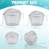 Ultrasonic Cleaner Baskets Ultrasonic Cleaning Solution Ultrasonic Parts Cleaner Jewelry Steam Cleaner Basket Cleaning Small Holder with Lock and Hook Stainless Steel (3 Pieces,1.7, 2.5, 4.3 Inch)