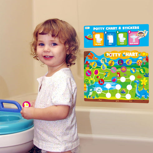 Hebayy 15 630 Potty Training Sticker Chart for Kids, Incentive Potty Charts & Stickers (Space, Farm, Dinosaur, Ocean