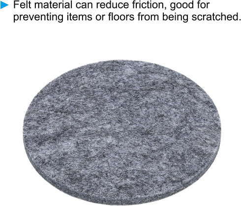 3.9" 3 5mm PATIKIL Diameter Adhesive Non-Slip Backed Felt, Pcs Thickness Round Lamp Base Anti-Slip Mat Anti-Scratch Pad