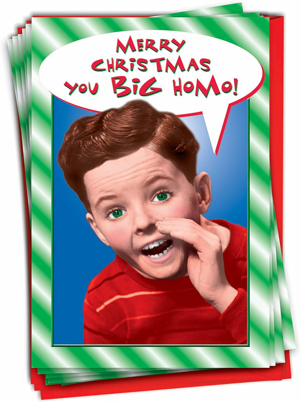 NobleWorks 12 Funny Jesus Christmas Cards with Envelopes, Adult Humor Greeting Cards, Boxed Xmas Stationery