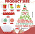 Whaline 105Pcs Christmas Bulletin Board Decoration Kit with Xmas Tree Snowflake Paper Cutouts and Border Stickers