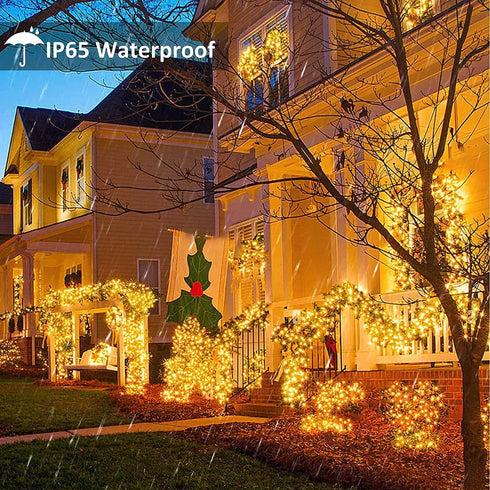 iShabao Solar String Lights Outdoor, 33ft 100 LED Waterproof Fairy Lights for Garden and Party