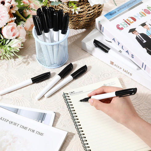 Affrolling 200 Pack 0.4mm Set, Ultra Fine Point Permanent Marker Bulk, Fine Tip Permanent Markers Quick Dry