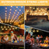 50FT 15+2 Bulbs, IP65 Commercial 2700K Dimmable LED Outdoor String Lights with Shatterproof Waterproof, Grade Patio