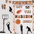 gisgfim Basketball Bulletin Board Decoration Set, Background Paper & Borders for Classroom School Game Craft