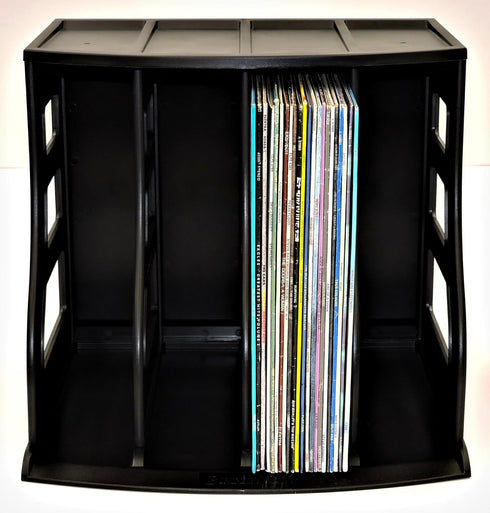 Vinyl Record Storage Holder, LP Box, Scrapbook 12x12 Paper Rack, Desktop Organizer, Stackable Filing Crate