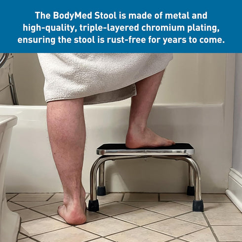 BodyMed Multipurpose Step Stool, Non-Slip Rubber Feet for Adults and Seniors, Designed for Home and Clinics