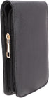 Fountain Roller Ball Pen Case Holder, PU Leather Bag for 12 Pens, Color Black