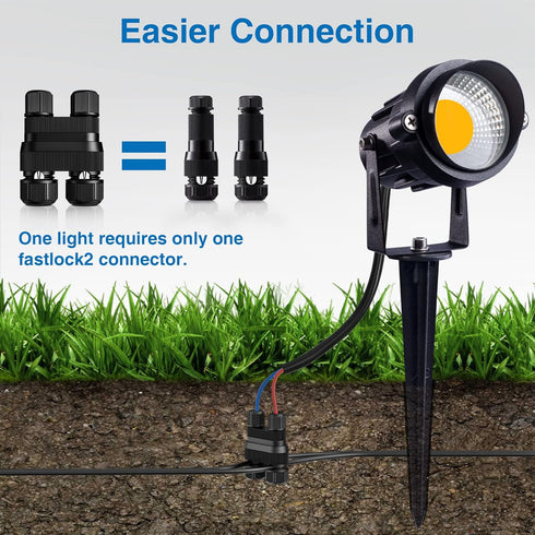 Fastlock2 12-18 12 Pack SUNVIE Low Voltage Landscape Lighting Wire Connector Landscape Light Connectors Waterproof