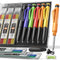 Nicpro 6 Pack Upgraded 3-IN-1 Carpenter Pencil Set with Finger Grip, Construction