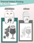 Mini Portable Printer, Inkless Bluetooth Sticker Printer with 8 Rolls Paper, Compatible with iOS + Android (Pink)
