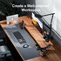 UPERGO Walnut Desk Tray with Pen Holder Set, Natural Wooden Desk Drawer Organizer for Keys, Pen, Watch