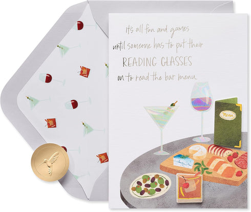 Papyrus Funny Birthday Card (Reading Glasses)