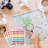 Shimmeroo 280Pcs Map Location Position Stickers, Self Adhesive Map Markers Indicator Labels Colorful Tracking Stickers