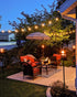 30FT 15+1 Bulbs 2700K GLUROO Outdoor String Lights, LED Patio Lights Outdoor Wateproof with Globle Shatterproof