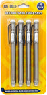 June Gold 4 Pack Retractable Mechanical Pen Erasers, Latex-Free White Vinyl for Precision Erasing