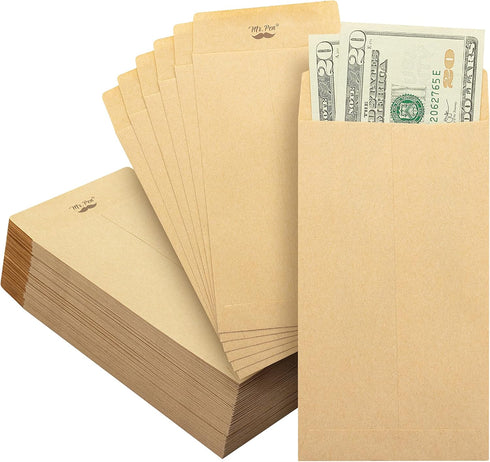 Mr. Pen- Money Envelopes for Cash, 100 Pack, 6.5" x 3.5", Small Envelopes for Money Budgeting