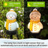 2Pcs Solar Snowman Lights Decorations Outdoor Snowman Stanta Ornament Landscape Pathway for Patio Yard Garden Lawn