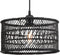 HOONEX Rattan Chandelier, Rattan Light Fixture Ceiling, 12.4" Wicker Pendant Light for