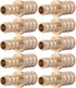 SharkBite 3/8 Inch x 1/2 Inch Crimp Reducing Coupling, Pack of 25 Brass Plumbing Fitting for PEX Pipe