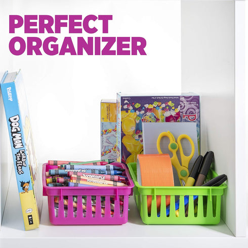 PREXTEX Classroom Storage Baskets - Crayon and Pencil Container for Classroom Organization & Desk Storage