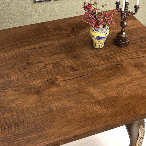 practicalWs 17.7in x 118.1in Wood Contact Paper Brown Wood Peel and Stick Wallpaper Vintage Rustic Wood Grain Self Adhesive Removable Wall Paper for Countertops Drawer Liner Cabinets Walls by practicalWs