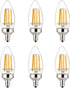 Sunlite 40272 LED Edison B11 Torpedo Tip Chandelier Light Bulb, 7.5 Watts