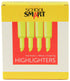 School Smart Tank Style Highlighter, Chisel Tip, Yellow, Pack of 12