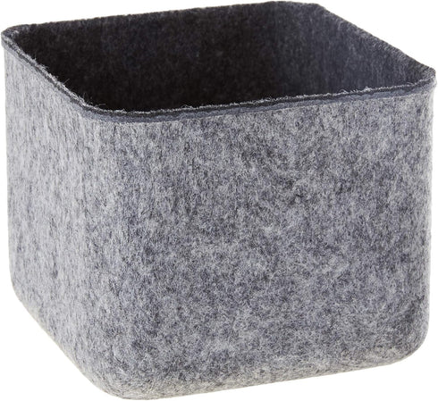 Three by Three Seattle Colorful Two-Tone 'felt-like-it!' Bin for Office, Craft Room, Storage (Charcoal)
