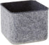 Three by Three Seattle Colorful Two-Tone 'felt-like-it!' Bin for Office, Craft Room, Storage (Charcoal)