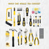 Set,148-Piece Sets SOLUDE Tool Home Repair Tool Kit for Men Women College Students,Household Basic Hand Tool with Case