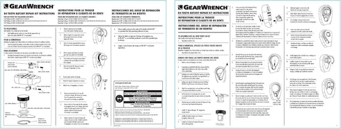 GEARWRENCH 1/2" Drive 84 Tooth Non-Quick Release Ratchet Repair Kit - 81339F
