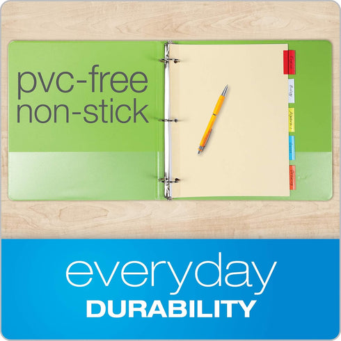 Cardinal 3 Ring Binder Economy Pack, 1.5 Inch, Holds 350 Sheets, ClearVue Binder, Non-Stick, 4 Pack