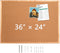WALGLASS Cork Board 36" x 24" Wooden Frame Bulletin Board, Pin Cork Board for Home Office Decoration, 10 Pins