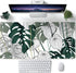 Desk Mat Green Plant Leaf, Large Mouse Pad for Women Office Decor, XXL Mousepad 31.5''X15.7'' Non-Slip Rubber Base