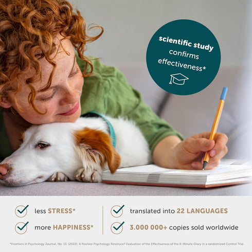 6-Minute 3-Million-User Diary Gratitude Journal for Women & Men with Prompts Guided Self Care Book Based on Positive