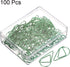 MECCANIXITY Cute Drop-Shaped Paper Clip Decorative Bookmarks with Box 1 Inch Green for Organizing Office Home, Pack of