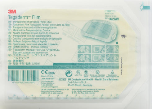 Rescue Essentials 3M Tegaderm Transparent Film Dressing, 4" x 4 3/4", 10 Count, White, Green