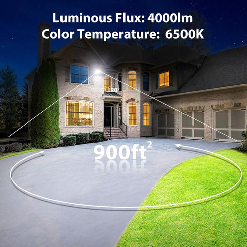 40W Outdoor,4000lm 6500K IP66 2 Pack Onforu Flood Lights Bright LED Work Light with Plug, Daylight White LED Flood