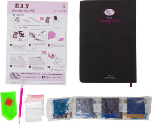 Crystal Art Diamond Painting Notebook - Valour Alter Drake, Create a Sparkling Cover with Crystals, Ages 8 and up