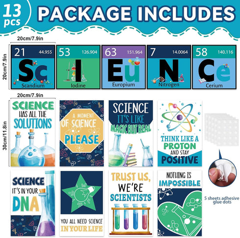 Science Bulletin Board Set Science Posters Banner Classroom Decoration Scientist Classroom Wall Decorations for Teachers Science Lab Cutouts Bulletin Board Decor School Office Supplies by Justforjoyful