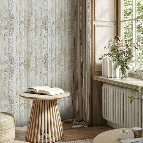 Abyssaly Peel and Stick Wallpaper 17.71 in X 18 ft Self-Adhesive Removable Wood Wallpaper Decorative Wall Easy to Clean for Home Decoration and Furniture Renovation by Abyssaly