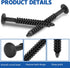 Nkiy Quen 50 Fasteners,3 Inch Pcs Vinyl Shutter Window Shutter Screws Window Panel Pin,Black Shutter Spikes Anchors