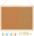 FEBSNOW Cork Board Bulletin Board 14.6 x 11 inches - Vision Board for Office, Wall Mounted Pin Board