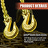 Transport Binder Chain G80 5/16 Inch x 20 Foot | Heavy Duty Tow Chain with Clevis Grab Hooks, 4,900 lbs Safe Working