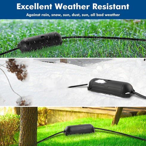 Restmo 2 Pack Compact Outdoor Extension Cord Cover, IP44 Waterproof Box for Outdoor Plugs and Electrical Connections