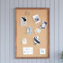 HBCY Creations Wall Mount Cork Board, 24"W x 36"H, Torched Wood with 6 Wooden Push Pins, Solid Pine Frame