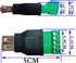 CGTime USB 2.0 A Screw Terminal Block Connector, Female Plug to 5 Pin/Way Female Bolt Screw Shield (2Pack)